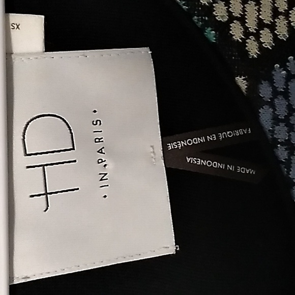 Anthropologie HD in Paris textured retro print short sleeve scoop neck dress - Picture 3 of 7